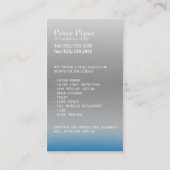 鉛管工の配管サービスしぶきの名刺 名刺 (裏面)