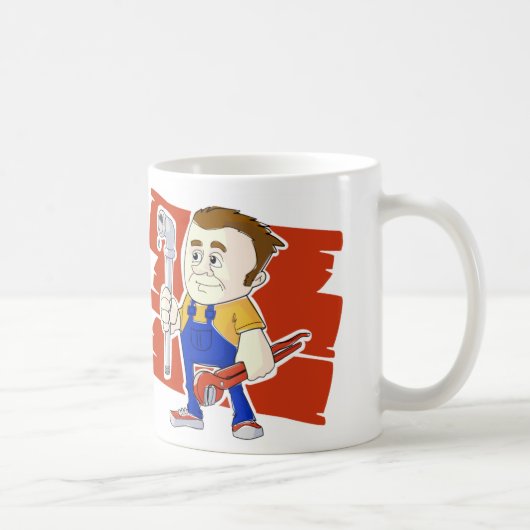 鉛管工または便利屋のマグ コーヒーマグカップ (右)