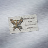 鉛管工水下水の排水エンジニアの技術者 マグネット名刺 (インサイチュ)