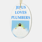 鉛管工 セラミックオーナメント (左)