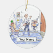 鉛管工-男性 セラミックオーナメント (左)