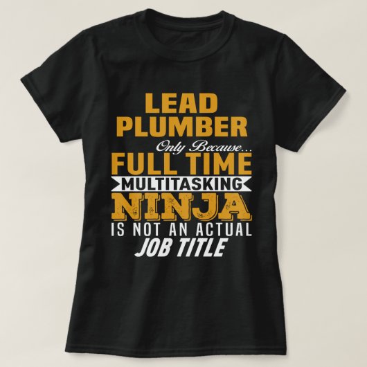 鉛配管工 Tシャツ (デザイン正面)