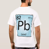 鉛(Pb)の要素のTシャツ Tシャツ (裏面)
