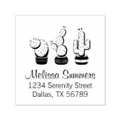 鉢付きサボテン – サボテン植物アドレス セルフインキングスタンプ (デザイン)