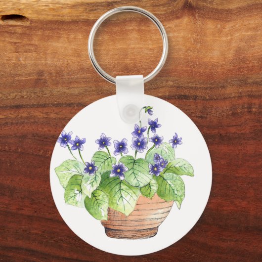 鉢付きスミレ キーホルダー (裏面)