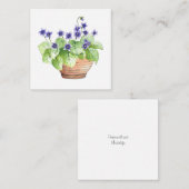 鉢付きスミレ ノートカード (正面/裏面)