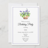 鉢付きスミレ 招待状 (正面)