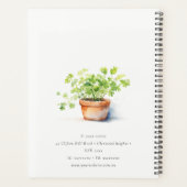 鉢付きハーブパセリーコリアンダー水彩植物学 プランナー手帳 (裏面)