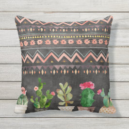 鉢植えなSucculentsのリバーシブルの屋外の枕 クッション
