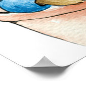 鉢植えに座るウサギのピーター ポスター (角)