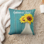 鉢植えのひまわり クッション (ブランケット)