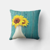 鉢植えのひまわり クッション (裏面)