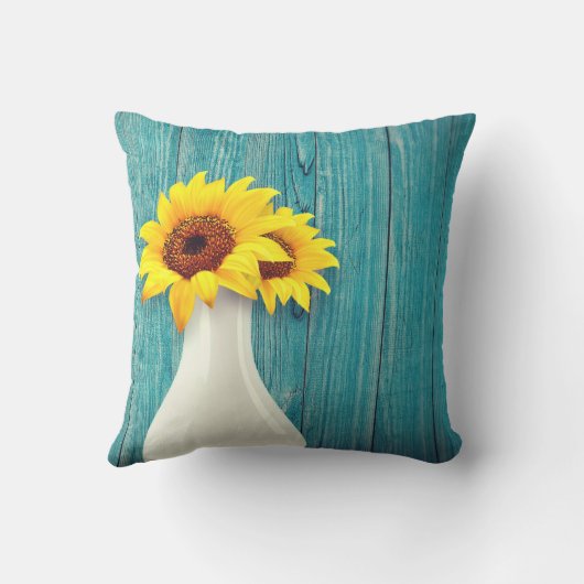 鉢植えのひまわり クッション (裏面)