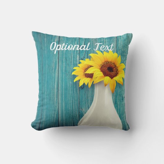 鉢植えのひまわり クッション (正面)