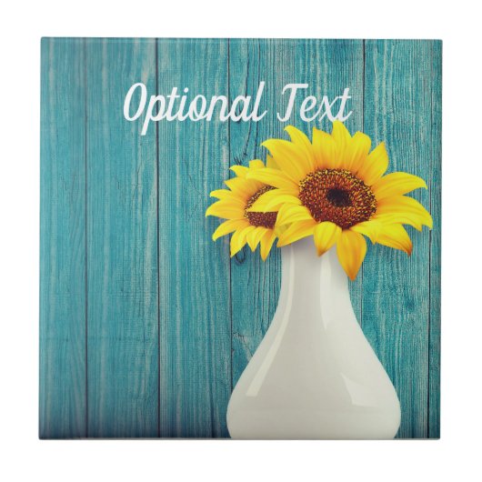 鉢植えのひまわり タイル (正面)