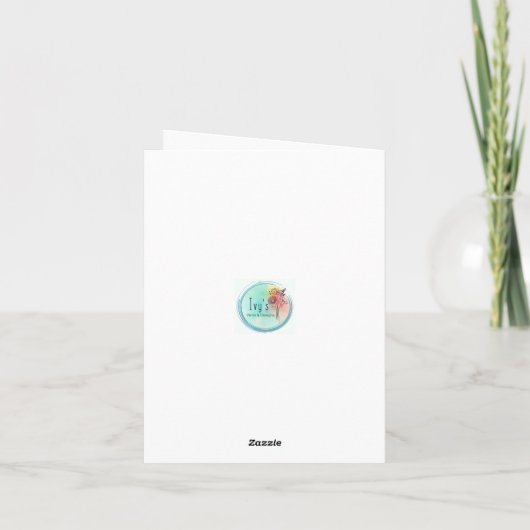 鉢植えのカクタス - 青 カード (裏面)