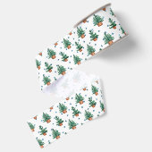 鉢植えのクリスマスツリーファームハウス ホリデー柄 グログランリボン (裏面)