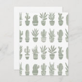 鉢植えのサボテンの観葉植物 シーズンカード (正面/裏面)