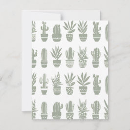 鉢植えのサボテンの観葉植物 シーズンカード