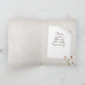 鉢植えのタビー猫に感謝 カード (内部)