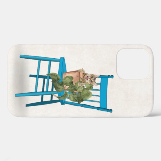 鉢植えのタビー猫 Case-Mate iPhoneケース (裏面 (横))