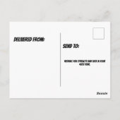 鉢植えのハリ梨のサボテンに誕生日帽子 ポストカード (裏面)