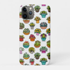 鉢植えの小さな植物たち iPhone 11 PROケース