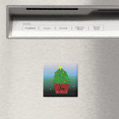 鉢植えの常緑クリスマスツリー マグネット (インサイチュ (食洗機))