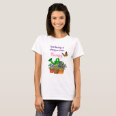 鉢植えの庭でガーデンセラピー Tシャツ (正面フル)