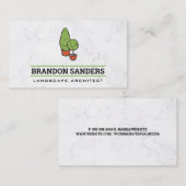 鉢植えの木 |地主 名刺 (正面/裏面)