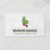 鉢植えの木 |地主 名刺 (正面)