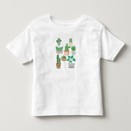 鉢植えの植物 トドラーTシャツ (正面)