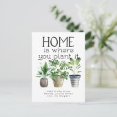 鉢植えの植物｜引越しのご報告 ポストカード (スタンド正面)