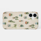 鉢植えの植物 iPhone 16ケース (裏面横)
