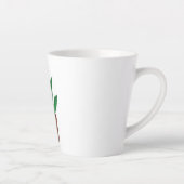 鉢植えの紫の花 カフェラテマグ (右)