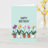 鉢植えの花 誕生日カード カード (黄色い花)