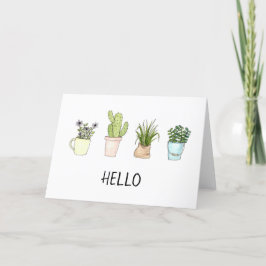 鉢植えグリーティングカード – 水平 シーズンカード