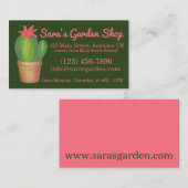 鉢植えグリーンサボテン花園芸店 名刺 (正面/裏面)