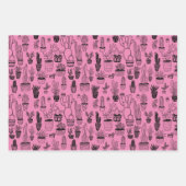 鉢植えサボテン手作りネオンギフト多肉植物 ラッピングペーパーシート (正面3)