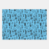 鉢植えサボテン手作りネオンギフト多肉植物 ラッピングペーパーシート (正面2)