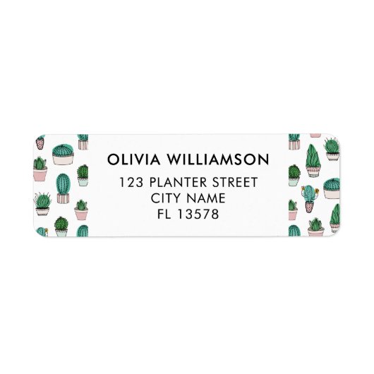 鉢植えサボテン ラベル (正面)