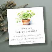 鉢植えハーブパセリーコリアンダーご注文 スクエア名刺