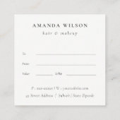 鉢植えハーブパセリーコリアンダー商品券 スクエア名刺 (裏面)