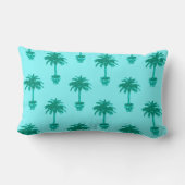 鉢植えパームツリーターコイズとアクア ランバークッション (裏面)