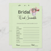 鉢植えブライダルグリーンワードスクランブルゲーム 招待状 (正面/裏面)