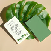 鉢植えブライダルシャワーレシピリクエストカード エンクロージャーカード