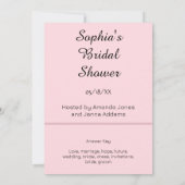 鉢植えブライダルピンクワースクランブルゲーム 招待状 (裏面)