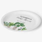 鉢植えベビーシャワー開花緑植物学 ペーパープレート (アングル)