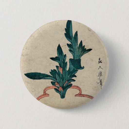 鉢植えボタン 缶バッジ (正面)