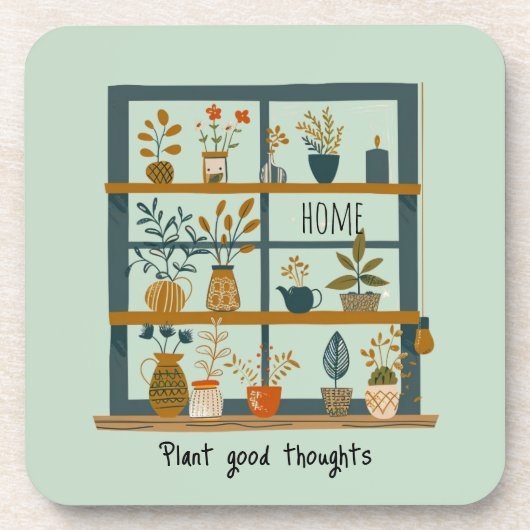鉢植えメンタルヘルス コースター (正面)